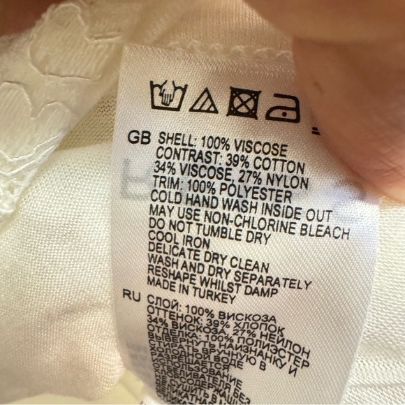 Reiss Rayee Off White Lace T Shirt - Picture 4 of 5